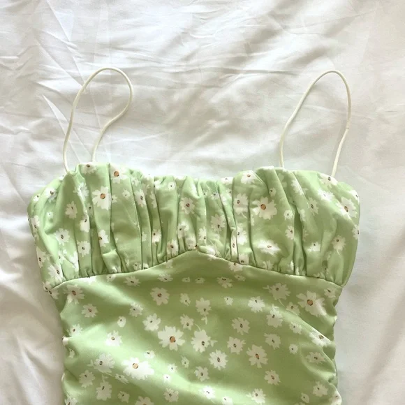 Princess Polly Penney Mini Dress Green Floral - Picture 6 of 6